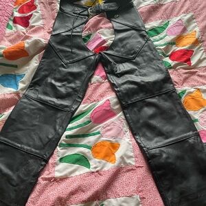 Black Leather Chaps